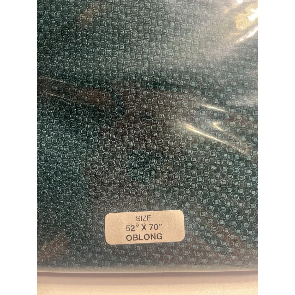 Bardwil Cobblestone Hunter Green 52x70” Oblong Tablecloth Vtg NOS